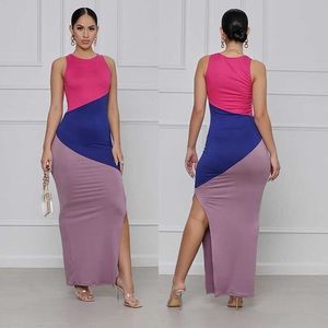 Color block Maxi Dress